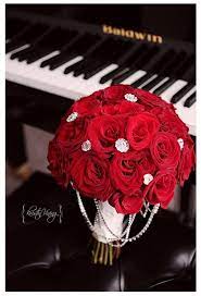 Unique modern wedding bouquets red. Red And Crystals Wedding Bouquet Red Rose Bouquet Rose Wedding Bouquet Red Bouquet Wedding