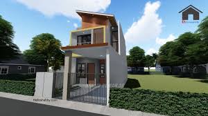 Maybe you would like to learn more about one of these? Desain Rumah Modern 2 Lantai Terbaru Ukuran 5 X 14 M Dengan 3 Kamar Tidur Dan Model Atap Miring Helloshabby Com Interior And Exterior Solutions