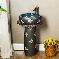 household pedestal sink integrated