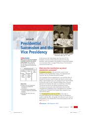 Presidential Succession And The Vice Presidency