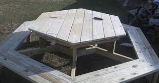 How To Build A Hexagon Picnic Table Picnic Table Plans Picnic Table Octagon Picnic Table