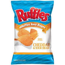 Check cheddar & sour cream lowest price, deals, product info and other cheap potato chips . Frito Lay Ruffles Cheddar Sour Cream