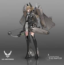 Jetgirl Concept F22 Raptor Bach Do On Artstation At Https Www Artstation Com Artwork Jlab2r Anime Art Beautiful Fantasy Character Design Character Art