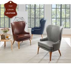 Bjorn Kd Top Grain Leather Accent Chair Wholesale Furniture Accent Chairs Leather Accent Chair