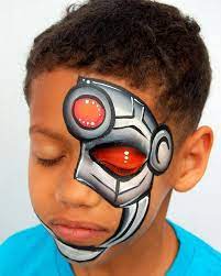 Face painting paradise in salt lake city utah. Super Cyborg A Cool Design Inspired By The Talented Artsynani Robot Cyborg Boy Facepaint Savann Kinderschminken Kinder Schminken Kinderschminken Jungs