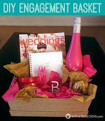 Diy Engagement Basket Guest Post Spot Of Tea Designs Engagement Basket Wedding Planning Gifts Engagement Party Gifts
