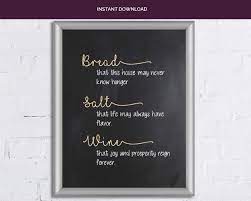 Bringing a traditional housewarming gift like wine to an upcoming housewarming party? Traditional Housewarming Blessing Printable Instant Download