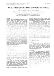 Maybe you would like to learn more about one of these? Pdf Aplikasi Belajar Membaca Iqro Berbasis Mobile
