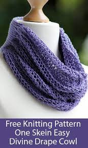 These crochet and knitted cowls are adorable and they have been a pinterest sensation and it's very easy to see why! Infinity Scarf Cowl Knit With A 12 Row Repeat Lace Pattern All Wrong Side Knitting Patterns Free Scarf Knit Cowl Pattern Free Infinity Scarf Knitting Pattern