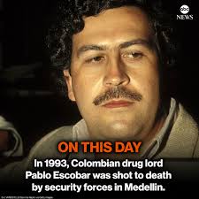 ON THIS DAY: In 1993, Colombian drug lord Pablo Escobar was shot to death  by security forces in Medellin.