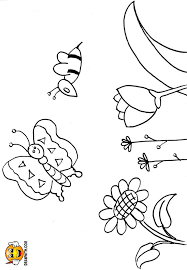Spider on web coloring page. Free Butterfly Bee Flowers Coloring Pages For Kids Which Includes A Color Along Video Tu Bee Coloring Pages Flowers Coloring Pages Coloring Pages For Teenagers