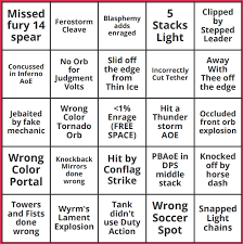It's nice to have a different one each time you play, customized for the people in your group. I Made Us All Bingo Cards For Eden S Verse Savage Ffxiv