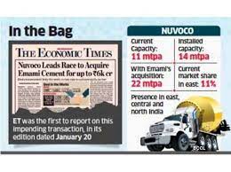With this, nuvoco vistas became the second recent listing to trade at a discount on the quote, after cartrade tech. Emami Cement Nuvoco Vistas To Buy Emami Cement Business For Rs 5 500 Crore The Economic Times