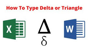 Select a character to get alt code:. How To Type The Delta Symbol D In Word Excel Software Accountant