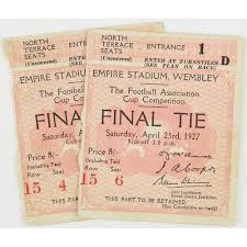 City sales centre now back open ! Cardiff City Fc 1927 Fa Cup Final Tickets Arsenal V Cardiff City 23rd April 1927 North Terrace Se