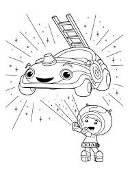 Download or print this amazing coloring page: Team Umizoomi Beloved Car Coloring Page Color Luna