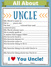 Best Gift For Uncle On His Birthday All About Uncle Printable Perfect For The Kids To Do For Father S Day A Birthday Or Just For Fun Father S Day Printable Daddy Gifts Grandpa Birthday Gifts