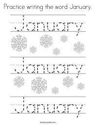 You can use our amazing online tool to color and edit the following january coloring pages. Practice Writing The Word January Coloring Page Twisty Noodle