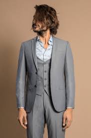 Buy these suits now at below wholesale prices. Grey Slim Fit Men S Suit With Vest Clos
