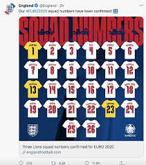 Sterling makes sense as 10. England Unveil Squad Numbers For This Summer S Euros As Jack Grealish Is Handed No 7 Shirt Football Reporting