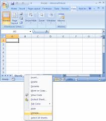 Hide and unhide a single worksheet from the workbook. Ms Excel 2007 Unhide A Sheet