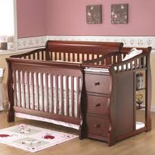 Sorelle Tuscany 4 In 1 Convertible Crib And Changer In Cherry Buybuybaby Com Crib And Changing Table Combo Crib With Changing Table Cribs