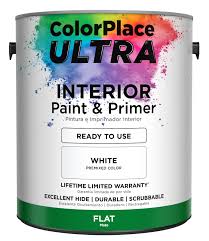 Ceiling paint is also a different color white than flat whites for walls (although this does depend on the brand). Colorplace Ultra Interior Paint Primer In One White Walmart Com Walmart Com