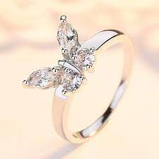 Beiver Butterfly Shining Crystal Zircon Ring For Women Princess Luxury Rings Jewelry Fashion Party Birthday Gifts Size 6 9 Luxury Rings Jewellery Rings Jewelry Fashion Engagement Ring Prices