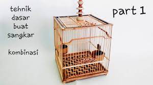 Sangkar untulan cungkok mini dari bahan pvc diameter 11 cm. S27 Cara Membuat Sangkar Minimalis Kombinasi Anyaman Bambu Part 1 Youtube
