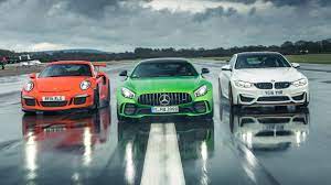 Love at first slide autobahn at last! Mercedes Amg Gt R Vs Porsche 911 Gt3 Rs Vs Bmw M4 Gts Top Gear