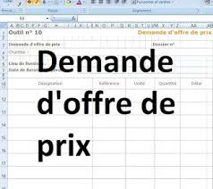 Demande D Offre De Prix Devis Batiment Genie Civil Batiment