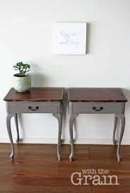 Sold Out Queen Anne Style Bedside Tables In Winter Grey Furniture Makeover Painted Side Tables Queen Anne Furniture