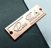 Custom metal bag tags and labels with personalized logo