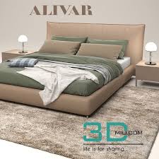 185 Bed 185 3d Models Free Download Bedroomfurniture3dmodelsfree Bed Bedroom Bed Design Leather Bed Frame