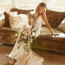Instagram Post By Katelyn Jae Brown Jun 18 2019 At 5 48am Utc Brown Wedding Dress Rustic Wedding Dresses Brown Wedding Hair