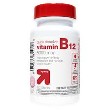 Vitamin B12 5000mcg Quick Dissolve Tablets Cherry Flavor 120ct Up Up Vitamin B12 Vitamins Hair Vitamins