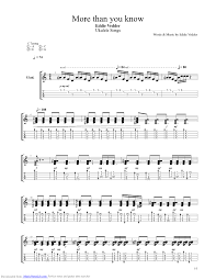 More Than You Know Guitar Pro Tab By Eddie Vedder Musicnoteslib Com Eddie Vedder Ukulele Songs Eddie Vedder Ukulele Songs Beginner
