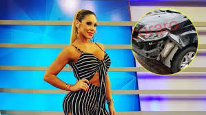Monica Farro Sufrio Un Fuerte Accidente De Transito Monica Farro Noticias Fuerte