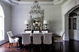 Wallpapers are nowadays hot favourite in every home because it is simple to install and low expenses and also completely change the space and further enrich it. Gray Damask Wallpaper Traditional Dining Room Paloma Contreras