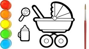 Gambar kartun biasanya melibatkan beberapa karakter. Menggambar Dan Mewarnai Peralatan Bayi Untuk Anak Anak Ara Plays Art Cute766