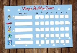 chore chart for children disney reward chart to print