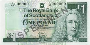 In fact, no banknotes are classed as legal tender in scotland, where only coins are counted as such. The Royal Bank Of Scotland 1 Note Wikipedia