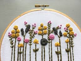 Free patterns for hand embroidery! The Original Wildflowers Beginner Embroidery Hand Embroidery Pattern Diy Gifts Pdf Flowers Embroidery Designs Floral Design Diy Sewing Embroidery Designs