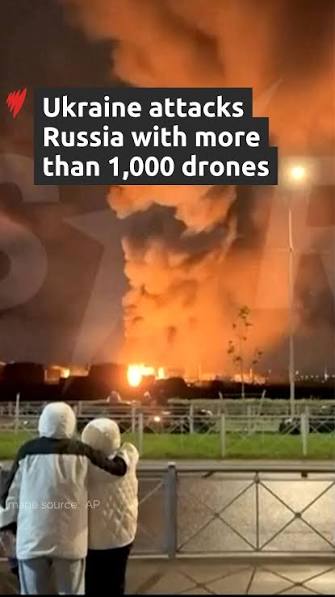 Ukraine launched a new wave of drone attacks on Russia's oil facilities in Saint Petersburg on Saturday night., Russian authorities confirmed one person was killed and 15 were injured in the attack, ...