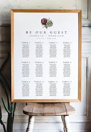Ava Burgundy Floral And Succulent Seating Chart Find Your