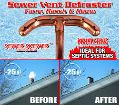 We tried using a snake to chip it out but it is frozen solid. Sewer Skewer Sewer Vent Defroster Amazon Com