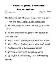 Aw' Sound Roll And Read Mat - Primary Phonics Resources