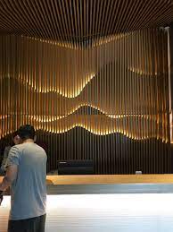 Accent Wall Lighting See Zen Garden Pattern Wall Panel Design Ceiling Design Lobby Design
