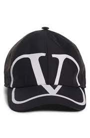 Valentino Hats V Logo Cotton Baseball Cap Valentino Hats Valentino Gucci Brand Baseball Cap