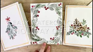 More celebrations brightened up our lives every year with poignant memories made each time. How To Make Easy Watercolour Holiday Cards Youtube
